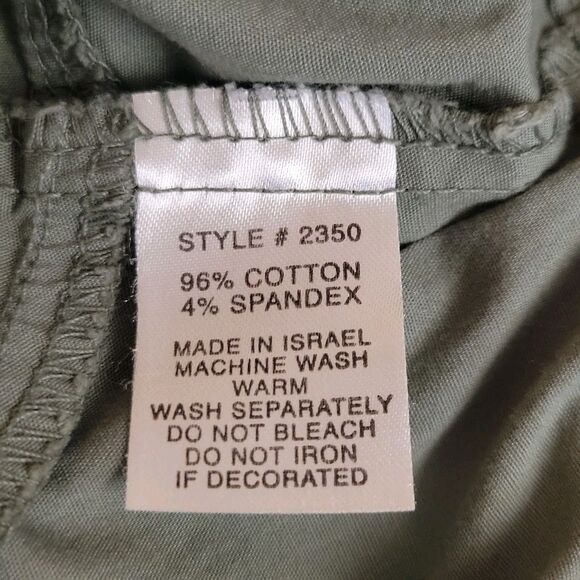 XCVI Ruffled Cargo Capri Green Wide-Leg Pants Side Slits Women Size XS - Picture 8 of 9